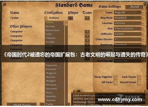 《帝国时代2被遗忘的帝国扩展包：古老文明的崛起与遗失的传奇》